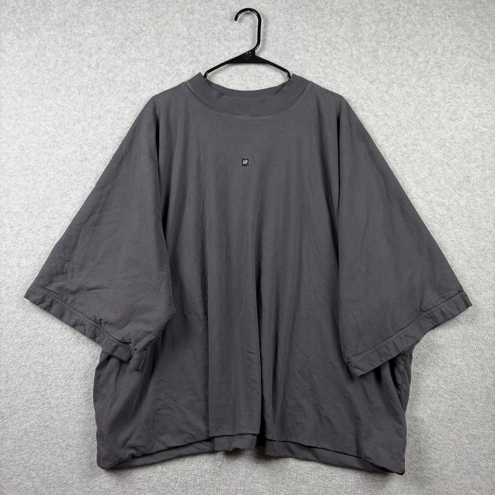 YZY Gap Shirt Mens 2XL Gray Oversized Boxy 3/4 Sleeve Kanye West Yeezy Heavy Tee